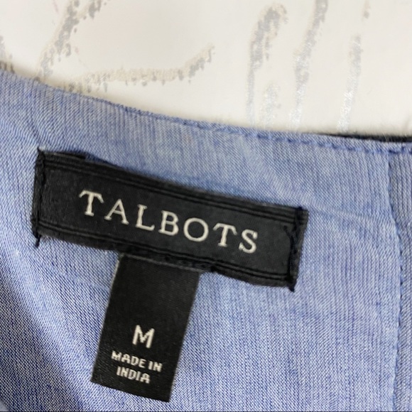 TALBOTS Cotton Knit Sheath Dress Black White Bias Stripe Pockets Sleeveless - Picture 9 of 12